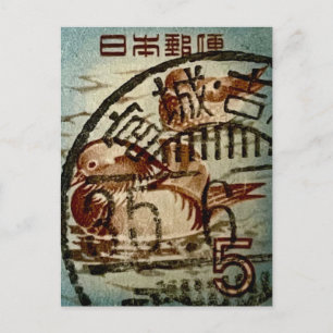 Cartão Postal Selos Postais Chineses Antigos Carimbos