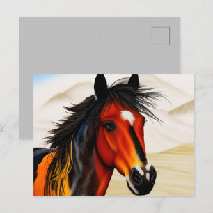 Cartão Postal Selvagem No Coração - Um Pinto-Pony Ocidental Espi
