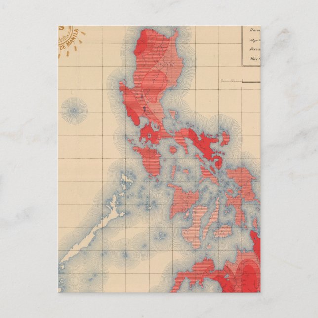 Cartão Postal Sem 6 Sinais de Distribuição de Temblores (Frente)