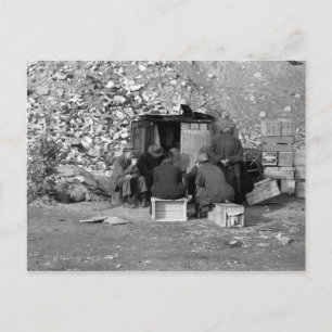Cartão Postal Sem-abrigo e desempregados 1938