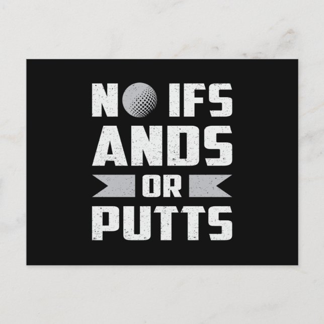 Cartão Postal Sem Andes Ifs Ou Engraçado Golfe Golfe Golfe (Frente)