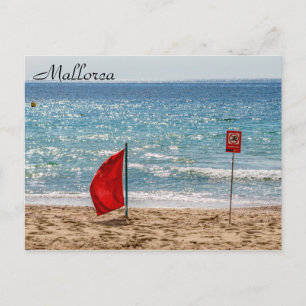 Cartão Postal Sem bandeira vermelha na praia - Maiorca