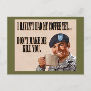 Cartão postal sem café