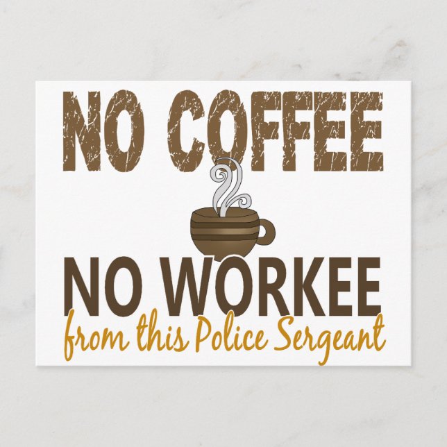 Cartão Postal Sem Café, Sargento da Polícia do Trabalho (Frente)