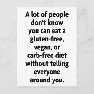 Cartão Postal Sem carboidratos