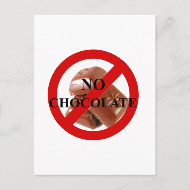 Cartão Postal Sem chocolate (Frente)