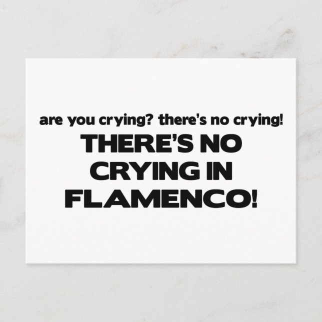 Cartão Postal Sem Choro - Flamenco (Frente)