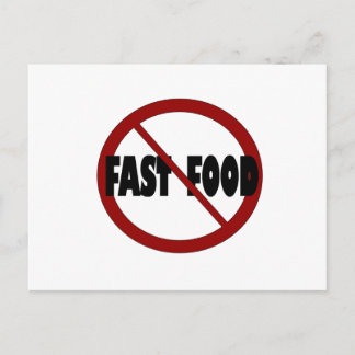 Cartão Postal Sem Comida rápida