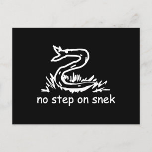 Cartão Postal Sem degraus em memes de névoa Gadsden parody SnekR