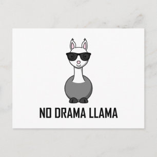Cartão Postal Sem drama Llama Óculos escuros