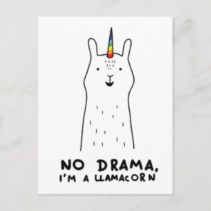 Cartão Postal Sem Drama, sou um Llamacorn