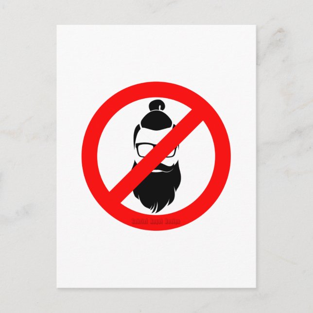 Cartão Postal Sem Hipsteres ou Man Buns (Frente)