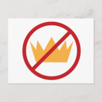 SEM KINGS! Cartão-postal Azul Anti-Trump