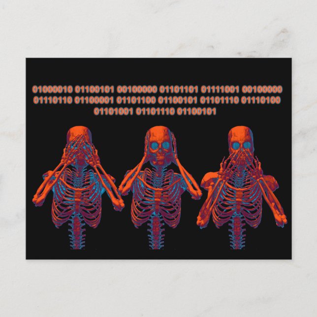 Cartão Postal Sem mau, sem mau, sem mau (Frente)