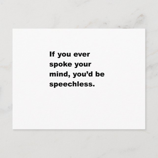 Cartão Postal Sem palavras (Frente)