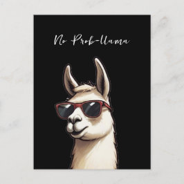 Cartão Postal Sem Prob-llama Legal Llama Funky Alpaca
