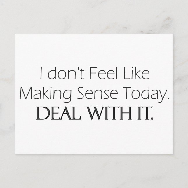 Cartão Postal Sem Sensação Hoje (Frente)