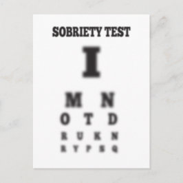 Cartão Postal Sem Sobriedade de bebado Teste de Gráfico de Olhos