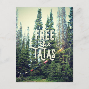 Cartão Postal Sem Sutiã Permitido Na Floresta
