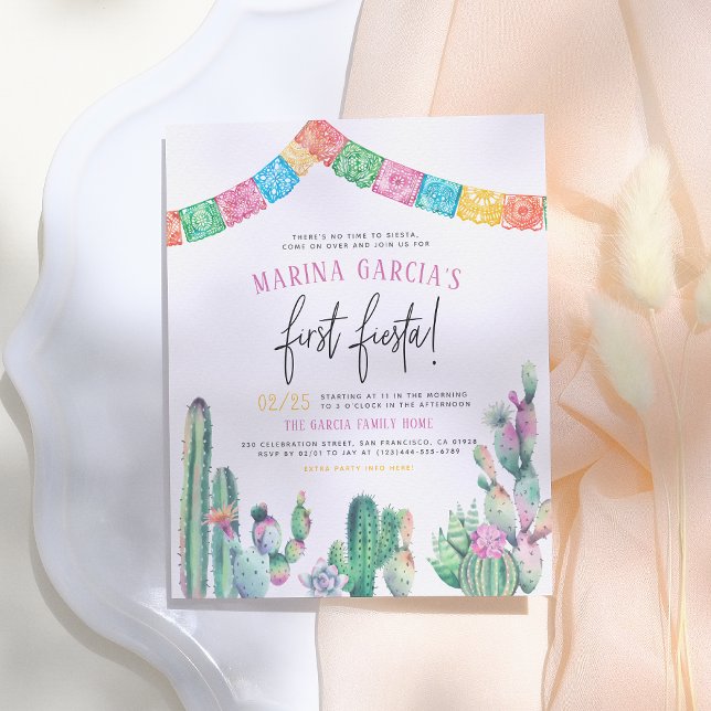 Cartão Postal Sem Tempo Para Siesta Primeira Festa de aniversári (Criador carregado)