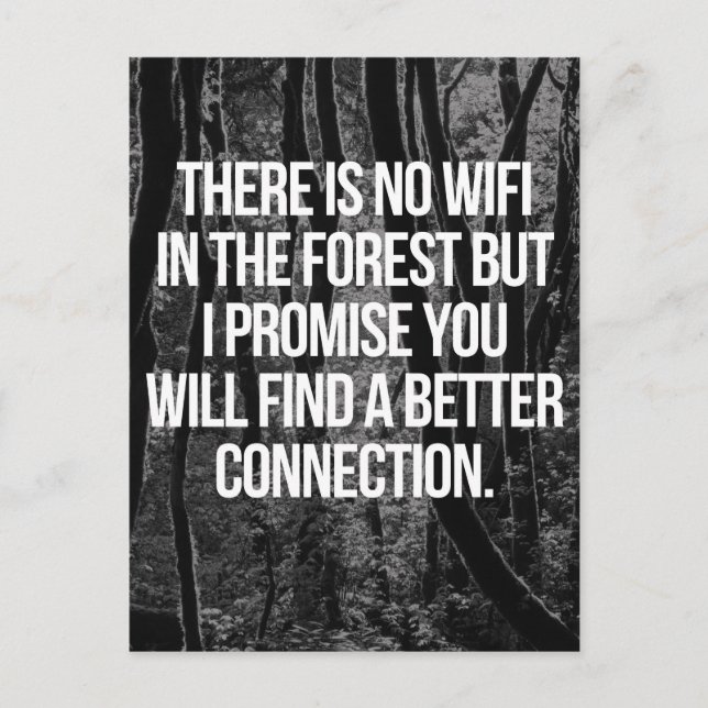 Cartão Postal Sem WiFi Na Floresta (Frente)