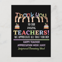 Cartão Postal Semana de Apreciação ao Professor