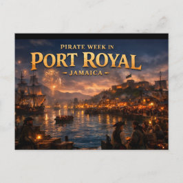 Cartão Postal Semana pirata em port royal