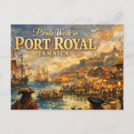Cartão Postal Semana pirata em port royal