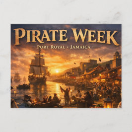 Cartão Postal Semana pirata em port royal