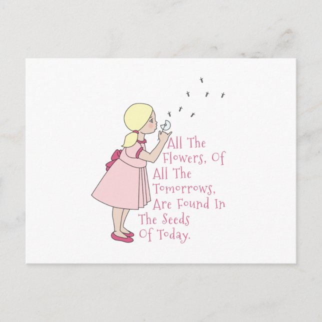 Cartão Postal Sementes de Hoje (Frente)