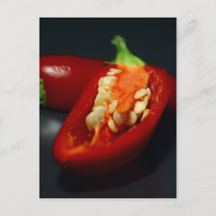 Cartão Postal sementes de malaguetas, natureza-morta