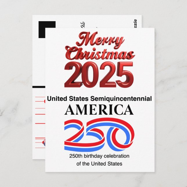 Cartão Postal Semiquincentenário dos Estados Unidos: Ano Novo 20 (Frente/Verso)