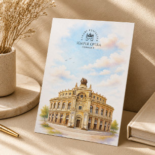 Cartão Postal Semper Opera Alemanha   Marco Iconico Famoso