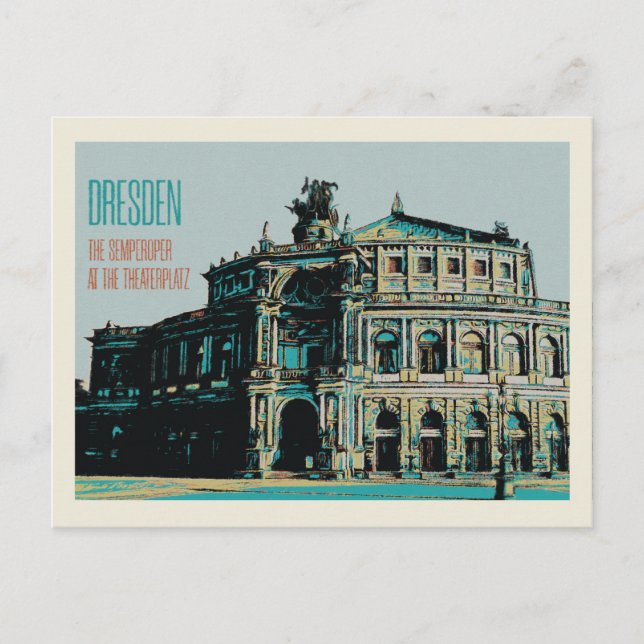 Cartão Postal Semperoper Opera House & Concert Hall, Dresden (Frente)