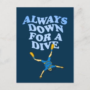Cartão Postal Sempre Para Baixo Para Uma Unidade Divisor Scuba