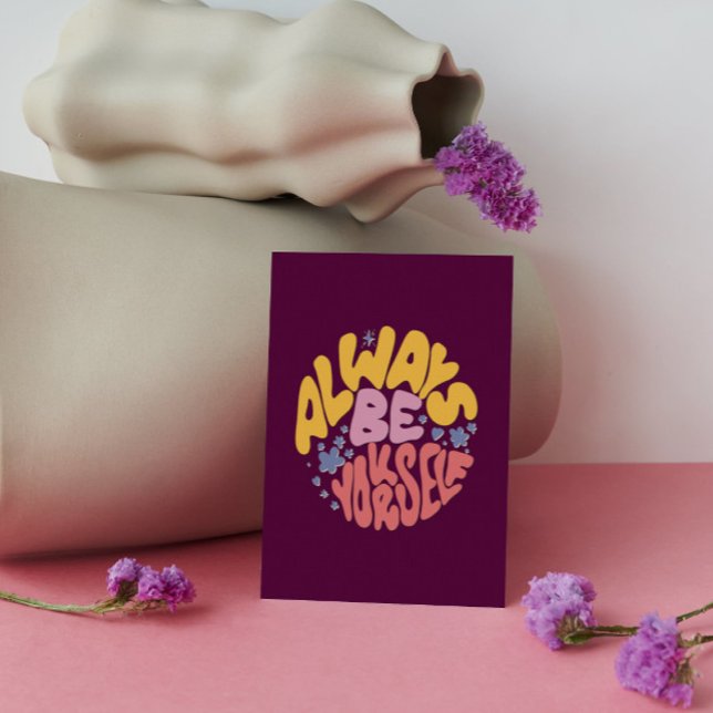 Cartão Postal Sempre Seja Você Mesmo - Letra Mão (Criador carregado)