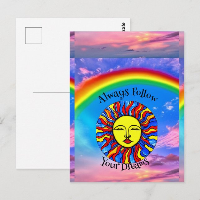 Cartão Postal Sempre Siga seus sonhos (Frente/Verso)