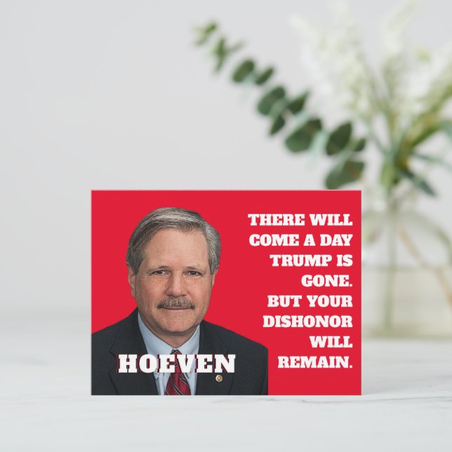 Cartão Postal Senador John Hoeven (Em pé/Frente)