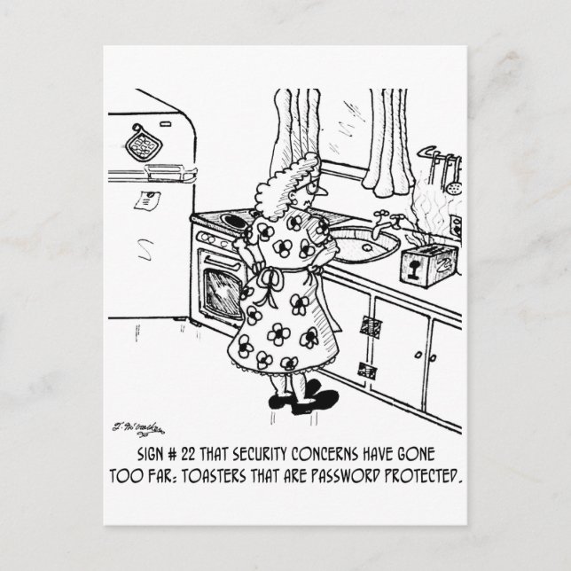 Cartão Postal Senha do Toaster (Frente)