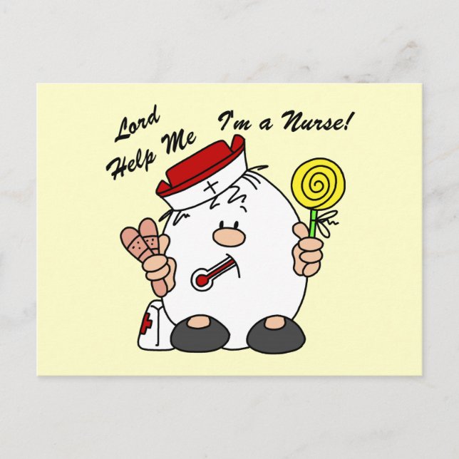 Cartão Postal Senhor me ajude, sou enfermeira (Frente)