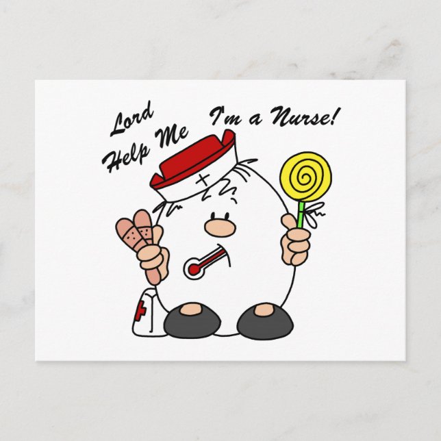 Cartão Postal Senhor me ajude, sou enfermeira (Frente)