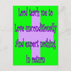 Cartão Postal Senhor me ensina a amar incondicionalmente religio
