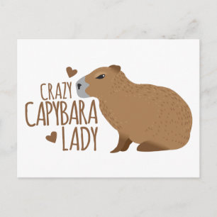 Cartão Postal senhora cabybara louca