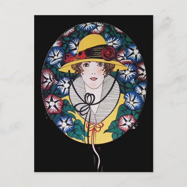 Cartão Postal Senhora com Glórias da Manhã (Frente)