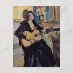 Cartão Postal Senhora com Violão, 1911