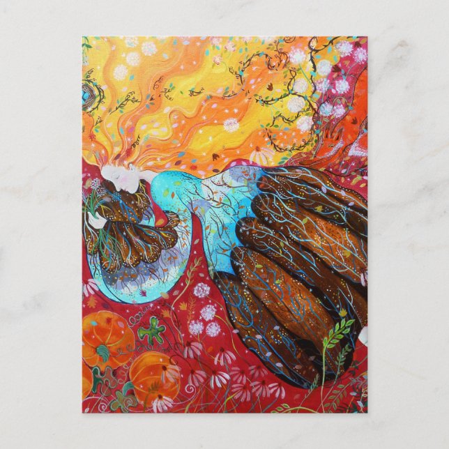 Cartão Postal Senhora da Natureza e os Motivos do Ano. (Frente)