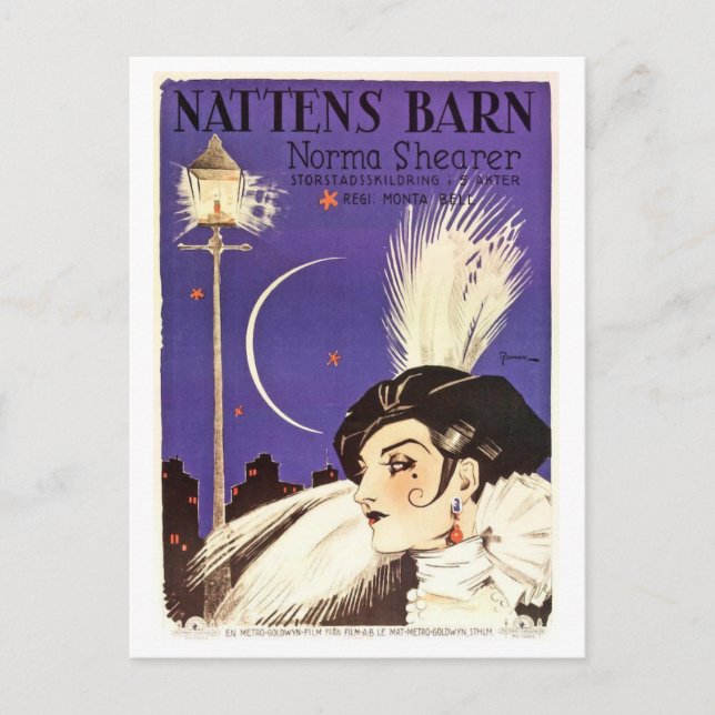 Cartão Postal Senhora da noite (filme de 1925) (Frente)