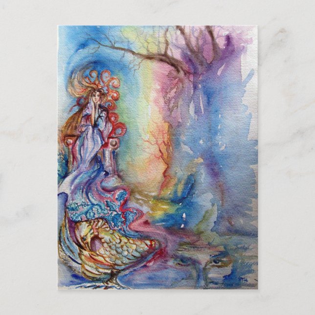 Cartão Postal SENHORA DO LAGO, Mágica e Mistério (Frente)