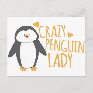 Cartão Postal Senhora do Pinguim Louca