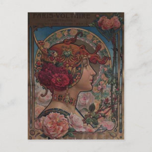Cartão Postal Senhora dos rosas